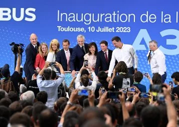 Airbus inaugure à Toulouse son usine ​d'assemblage des ​A321 en grande pompe